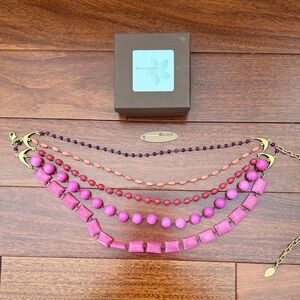 Pink David Aubrey Statement Necklace
